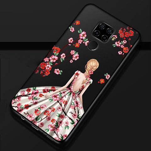 Handyhülle Silikon Hülle Gummi Schutzhülle Motiv Kleid Mädchen für Huawei Nova 5i Pro Braun