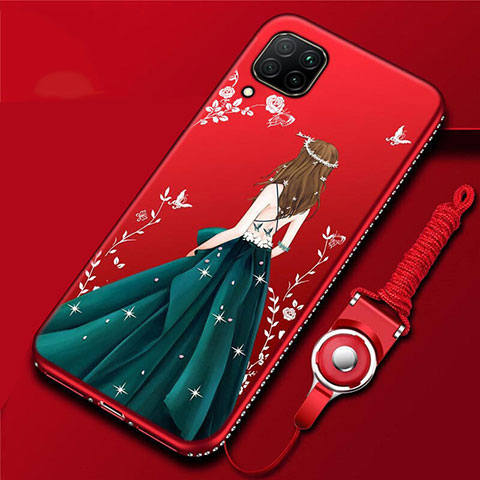 Handyhülle Silikon Hülle Gummi Schutzhülle Motiv Kleid Mädchen für Huawei Nova 6 SE Plusfarbig