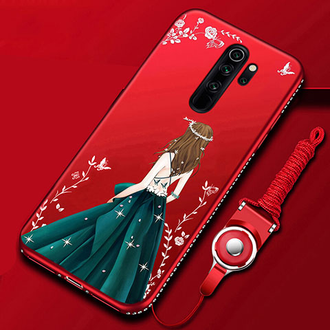 Handyhülle Silikon Hülle Gummi Schutzhülle Motiv Kleid Mädchen für Xiaomi Redmi Note 8 Pro Plusfarbig