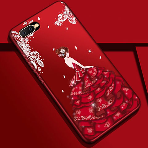 Handyhülle Silikon Hülle Gummi Schutzhülle Motiv Kleid Mädchen M04 für Oppo R15X Plusfarbig