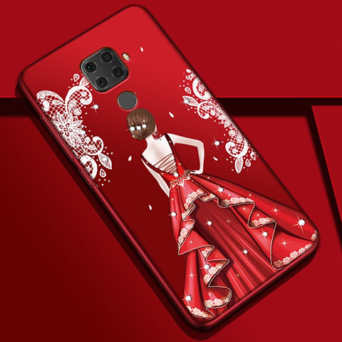 Handyhülle Silikon Hülle Gummi Schutzhülle Motiv Kleid Mädchen S01 für Huawei Nova 5z Plusfarbig