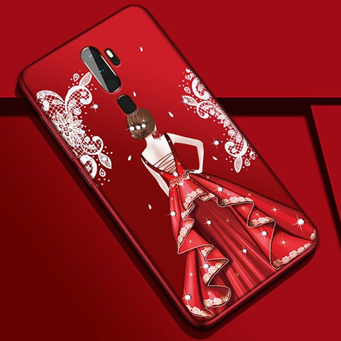 Handyhülle Silikon Hülle Gummi Schutzhülle Motiv Kleid Mädchen S01 für Oppo A11 Plusfarbig