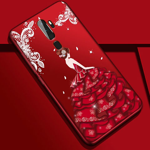 Handyhülle Silikon Hülle Gummi Schutzhülle Motiv Kleid Mädchen S01 für Oppo A9 (2020) Bunt