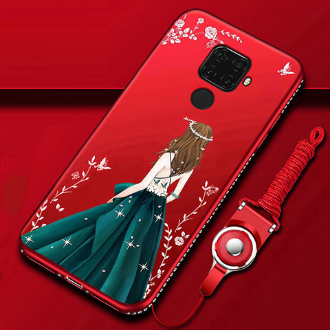 Handyhülle Silikon Hülle Gummi Schutzhülle Motiv Kleid Mädchen S02 für Huawei Nova 5i Pro Plusfarbig