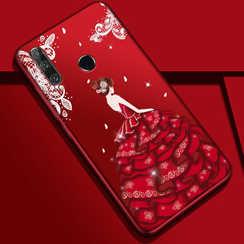 Handyhülle Silikon Hülle Gummi Schutzhülle Motiv Kleid Mädchen Z01 für Huawei Honor 20E Plusfarbig