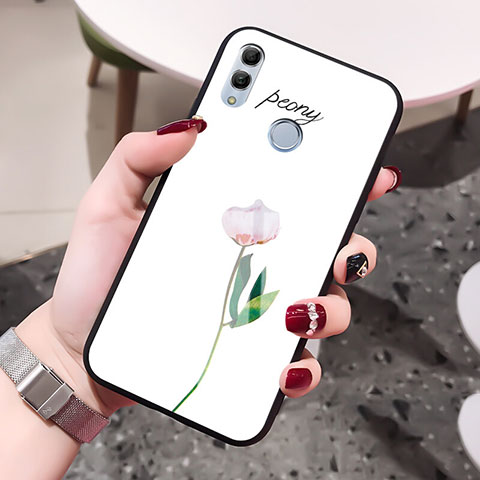 Handyhülle Silikon Hülle Rahmen Schutzhülle Spiegel Blumen für Huawei Honor 10 Lite Weiß