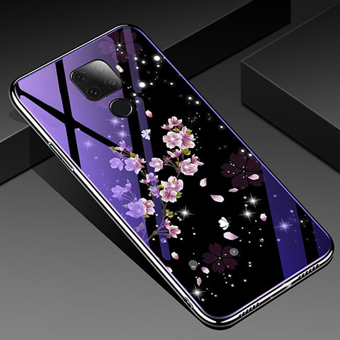 Handyhülle Silikon Hülle Rahmen Schutzhülle Spiegel Blumen für Huawei Nova 5i Pro Plusfarbig