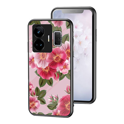 Handyhülle Silikon Hülle Rahmen Schutzhülle Spiegel Blumen für Realme GT Neo5 240W 5G Rot