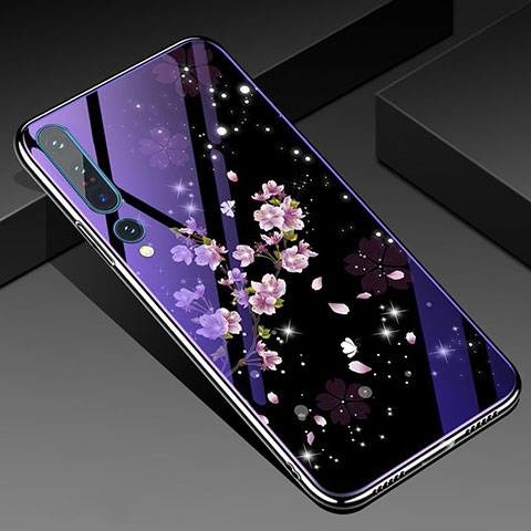 Handyhülle Silikon Hülle Rahmen Schutzhülle Spiegel Blumen für Xiaomi Mi 10 Pro Plusfarbig