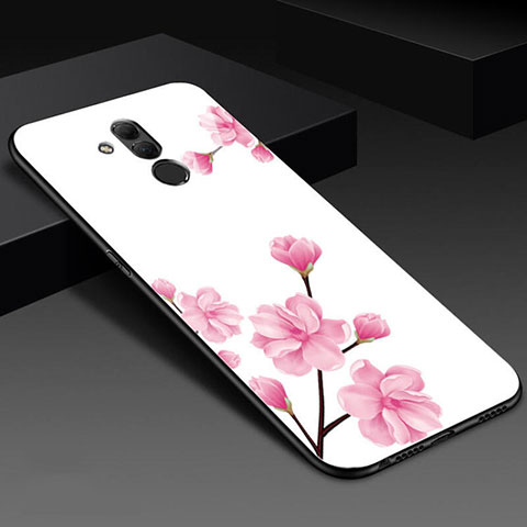 Handyhülle Silikon Hülle Rahmen Schutzhülle Spiegel Blumen H02 für Huawei Mate 20 Lite Weiß