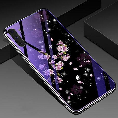 Handyhülle Silikon Hülle Rahmen Schutzhülle Spiegel Blumen K01 für Samsung Galaxy Note 10 Plus Plusfarbig