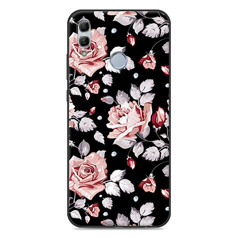 Handyhülle Silikon Hülle Rahmen Schutzhülle Spiegel Blumen S01 für Huawei Honor 10 Lite Rosa