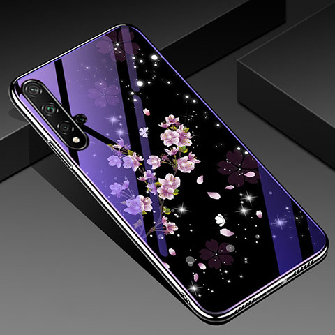 Handyhülle Silikon Hülle Rahmen Schutzhülle Spiegel Blumen S01 für Huawei Honor 20 Plusfarbig