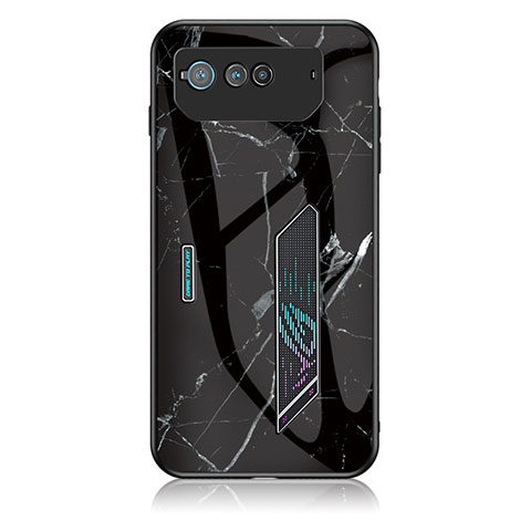 Handyhülle Silikon Hülle Rahmen Schutzhülle Spiegel Modisch Muster für Asus ROG Phone 6 Schwarz