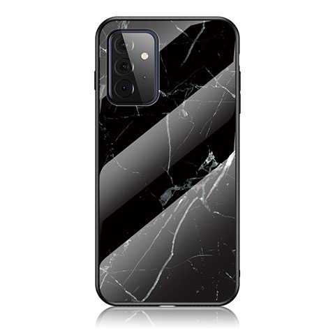 Handyhülle Silikon Hülle Rahmen Schutzhülle Spiegel Modisch Muster für Samsung Galaxy A72 5G Schwarz