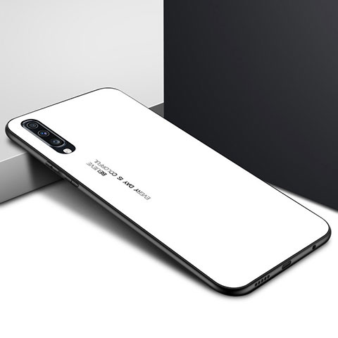 Handyhülle Silikon Hülle Rahmen Schutzhülle Spiegel Modisch Muster für Samsung Galaxy A90 5G Weiß