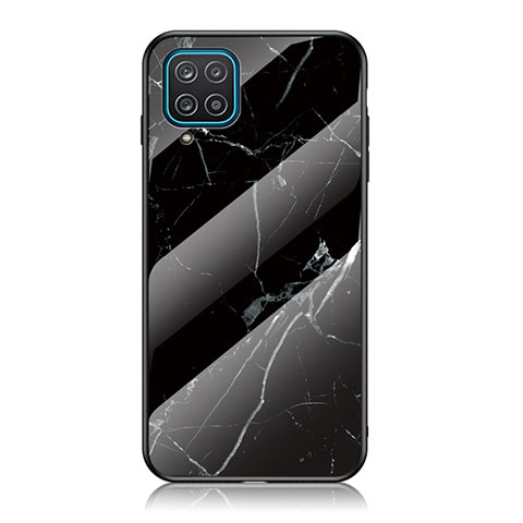 Handyhülle Silikon Hülle Rahmen Schutzhülle Spiegel Modisch Muster für Samsung Galaxy M12 Schwarz
