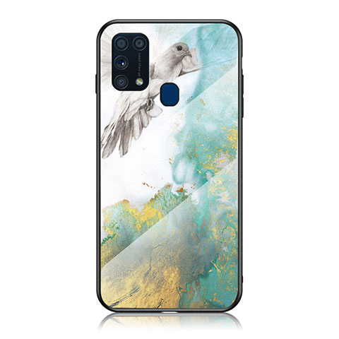 Handyhülle Silikon Hülle Rahmen Schutzhülle Spiegel Modisch Muster für Samsung Galaxy M31 Prime Edition Grün