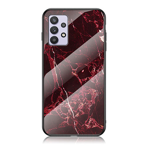 Handyhülle Silikon Hülle Rahmen Schutzhülle Spiegel Modisch Muster für Samsung Galaxy M32 5G Rot
