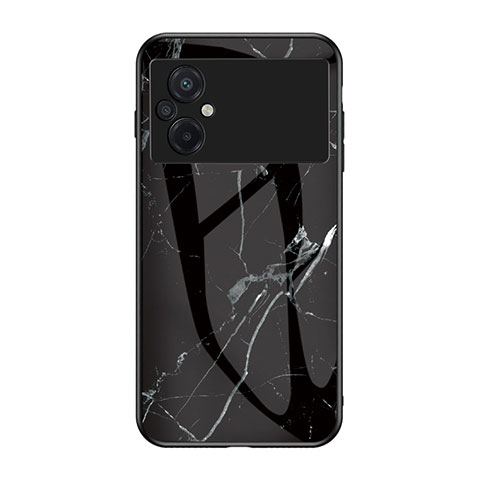 Handyhülle Silikon Hülle Rahmen Schutzhülle Spiegel Modisch Muster für Xiaomi Poco M5 4G Schwarz