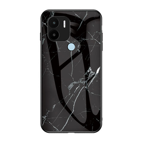 Handyhülle Silikon Hülle Rahmen Schutzhülle Spiegel Modisch Muster für Xiaomi Redmi A1 Plus Schwarz