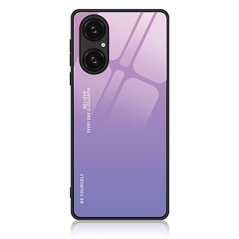 Handyhülle Silikon Hülle Rahmen Schutzhülle Spiegel Modisch Muster JM1 für Huawei P50 Pro Helles Lila