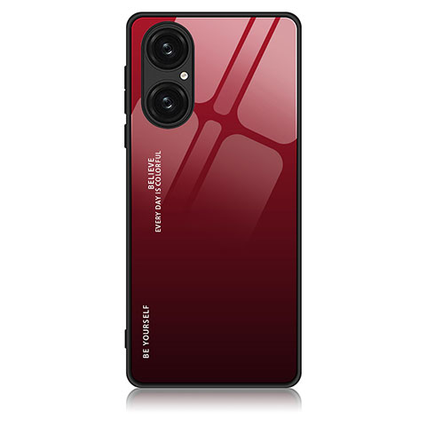 Handyhülle Silikon Hülle Rahmen Schutzhülle Spiegel Modisch Muster JM1 für Huawei P50 Pro Rot