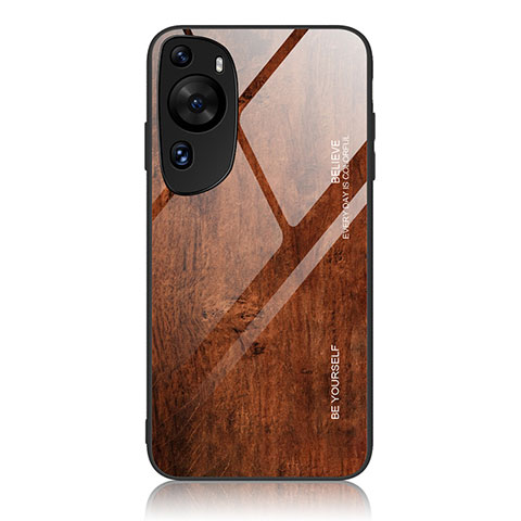 Handyhülle Silikon Hülle Rahmen Schutzhülle Spiegel Modisch Muster JM1 für Huawei P60 Art Bronze