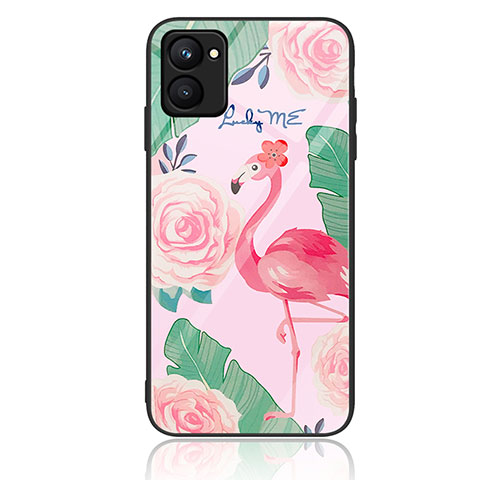 Handyhülle Silikon Hülle Rahmen Schutzhülle Spiegel Modisch Muster JM2 für Realme C33 Pink