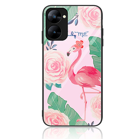 Handyhülle Silikon Hülle Rahmen Schutzhülle Spiegel Modisch Muster JM2 für Realme V30t 5G Pink