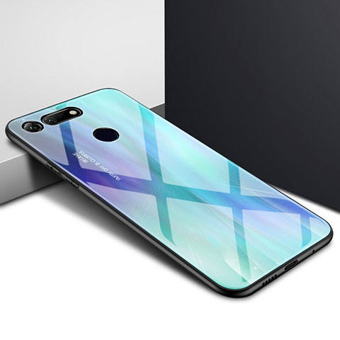 Handyhülle Silikon Hülle Rahmen Schutzhülle Spiegel Modisch Muster K01 für Huawei Honor View 20 Blau