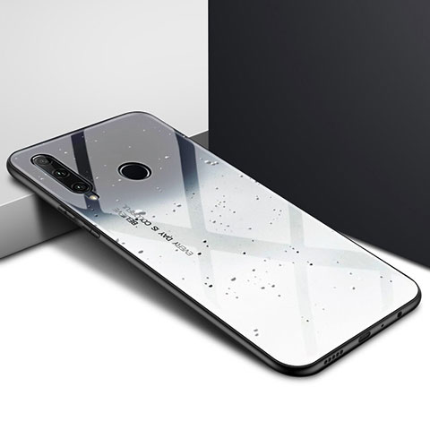 Handyhülle Silikon Hülle Rahmen Schutzhülle Spiegel Modisch Muster K01 für Huawei P Smart+ Plus (2019) Grau