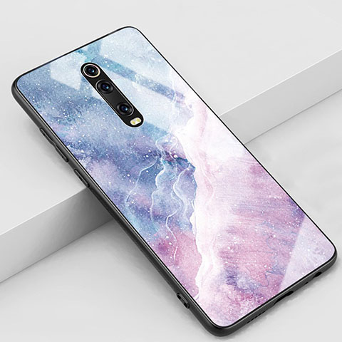 Handyhülle Silikon Hülle Rahmen Schutzhülle Spiegel Modisch Muster K01 für Xiaomi Mi 9T Pro Violett