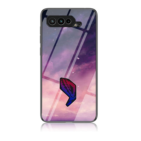 Handyhülle Silikon Hülle Rahmen Schutzhülle Spiegel Modisch Muster LS1 für Asus ROG Phone 5s Violett