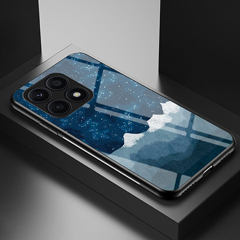 Handyhülle Silikon Hülle Rahmen Schutzhülle Spiegel Modisch Muster LS1 für Huawei Honor X6 5G Blau