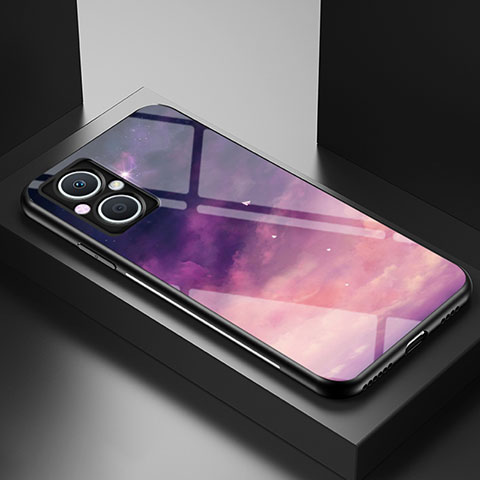 Handyhülle Silikon Hülle Rahmen Schutzhülle Spiegel Modisch Muster LS1 für Oppo F21 Pro 5G Violett