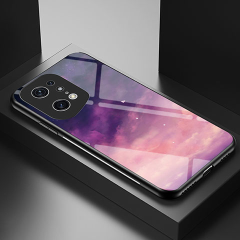 Handyhülle Silikon Hülle Rahmen Schutzhülle Spiegel Modisch Muster LS1 für Oppo Find X5 Pro 5G Violett