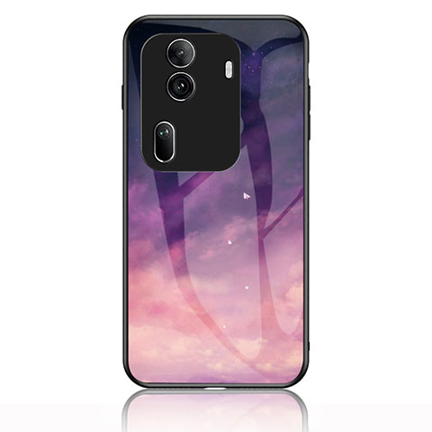 Handyhülle Silikon Hülle Rahmen Schutzhülle Spiegel Modisch Muster LS1 für Oppo Reno11 Pro 5G Violett