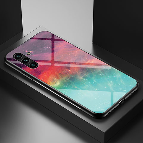 Handyhülle Silikon Hülle Rahmen Schutzhülle Spiegel Modisch Muster LS1 für Samsung Galaxy A04s Rot