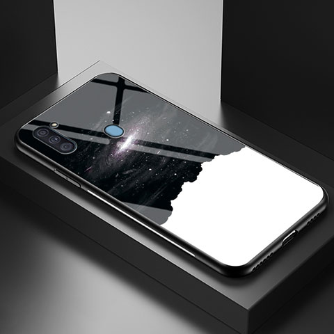 Handyhülle Silikon Hülle Rahmen Schutzhülle Spiegel Modisch Muster LS1 für Samsung Galaxy A11 Schwarz