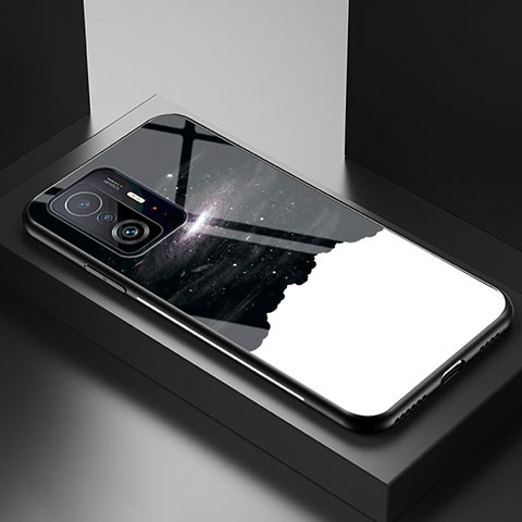 Handyhülle Silikon Hülle Rahmen Schutzhülle Spiegel Modisch Muster LS1 für Xiaomi Mi 11T Pro 5G Schwarz