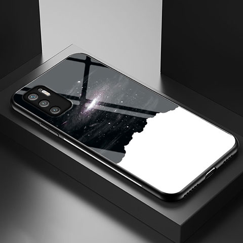 Handyhülle Silikon Hülle Rahmen Schutzhülle Spiegel Modisch Muster LS1 für Xiaomi POCO M3 Pro 5G Schwarz