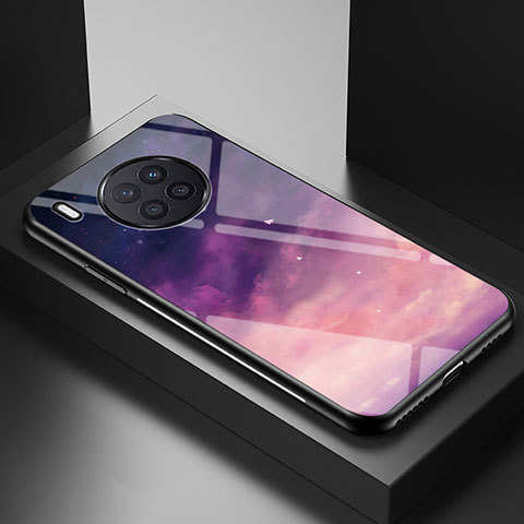 Handyhülle Silikon Hülle Rahmen Schutzhülle Spiegel Modisch Muster LS2 für Huawei Nova 8i Violett