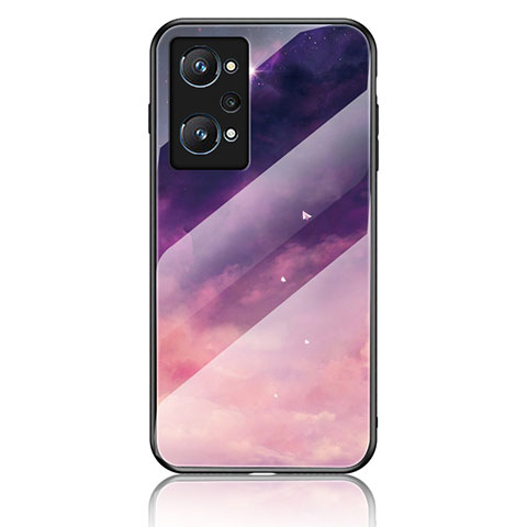 Handyhülle Silikon Hülle Rahmen Schutzhülle Spiegel Modisch Muster LS2 für Realme GT Neo 3T 5G Violett