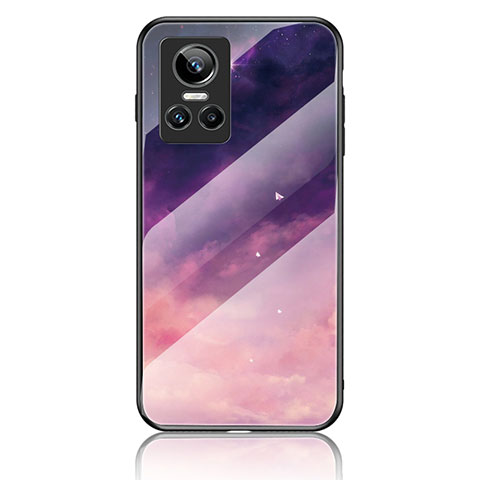 Handyhülle Silikon Hülle Rahmen Schutzhülle Spiegel Modisch Muster LS2 für Realme GT Neo3 5G Violett