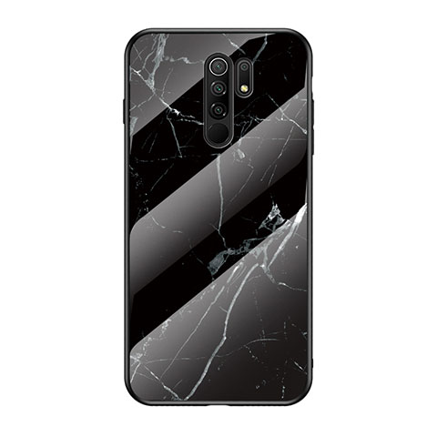 Handyhülle Silikon Hülle Rahmen Schutzhülle Spiegel Modisch Muster LS2 für Xiaomi Redmi 9 Schwarz