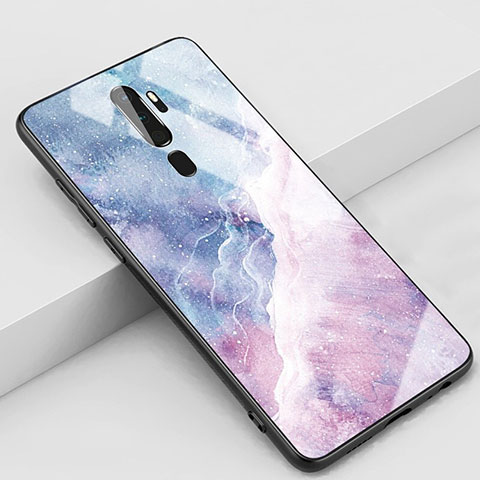 Handyhülle Silikon Hülle Rahmen Schutzhülle Spiegel Modisch Muster S01 für Oppo A9 (2020) Rosa