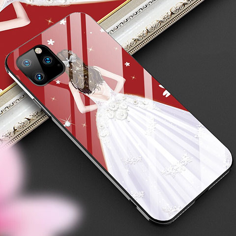 Handyhülle Silikon Hülle Rahmen Schutzhülle Spiegel Motiv Kleid Mädchen M01 für Apple iPhone 11 Pro Max Weiß