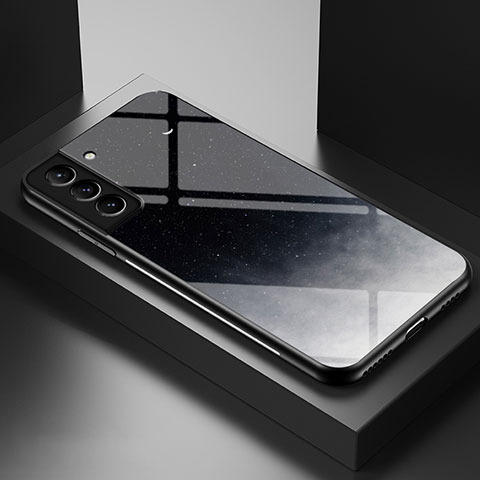 Handyhülle Silikon Hülle Rahmen Schutzhülle Spiegel Sternenhimmel A01 für Samsung Galaxy S21 5G Schwarz