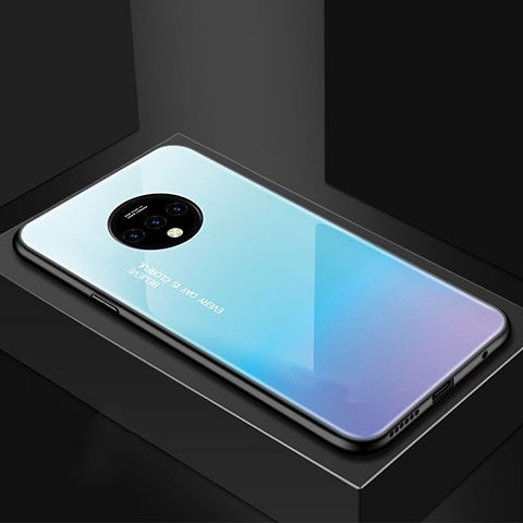 Handyhülle Silikon Hülle Rahmen Schutzhülle Spiegel Sternenhimmel für OnePlus 7T Cyan